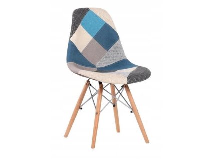 Krzeslo Skandynawskie DSW Krata Patchwork Salon Liczba krzesel w zestawie 1