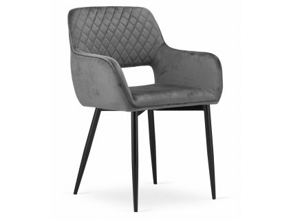 122684 stolicka amalfi tmavosiva zamatova