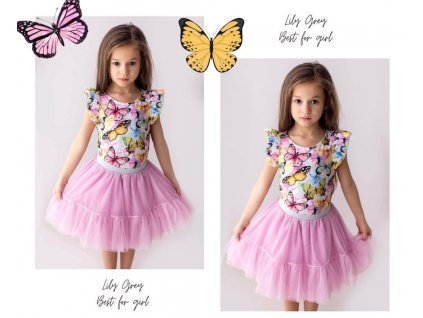Dívčí tričko s motýlky Lily Grey