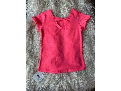 Dívčí triko Baletka růžová neon By Mimi