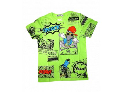 Chlapecké tričko Comics zelená neon