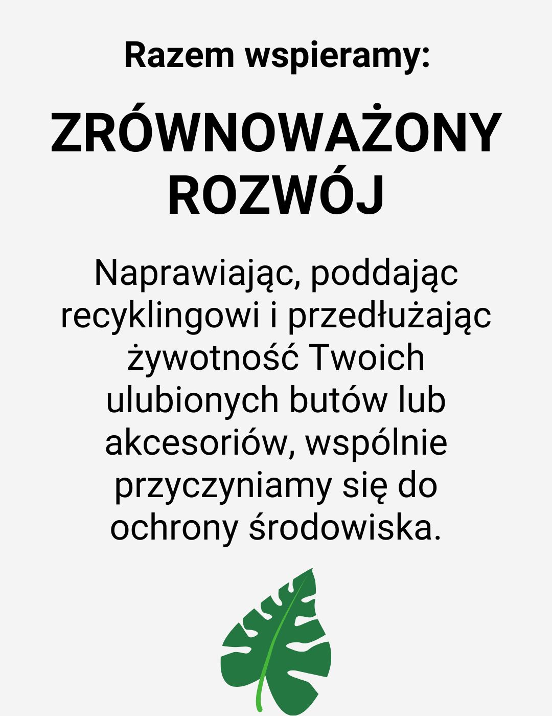 Wspieramy zrównoważony rozwój i zrównoważoną modę