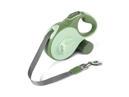 Chytré vodítko pro psy – 8 m, LED světlo, zásobník sáčků