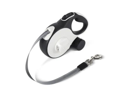 Chytré vodítko pro psy – 8 m, LED světlo, zásobník sáčků