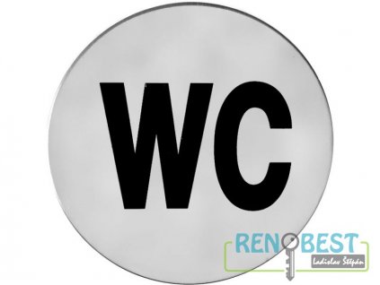 Piktogram samolepící WC K nerez