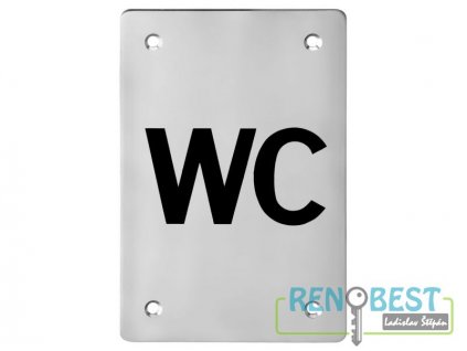 Piktogram WC HR nerez