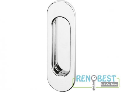 Mušle OV na posuvné dveře chrom (skryté vruty)