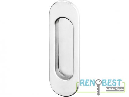 Mušle OV na posuvné dveře broušený chrom (skryté vruty)