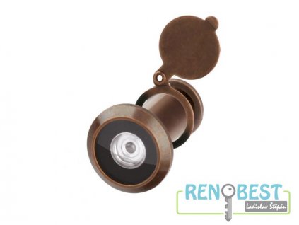 Kukátko dveřní 180° bronz