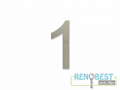 Číslice "1" fasádní 100mm samolepící NEREZ