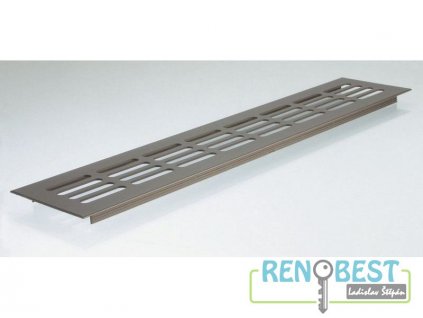 Mřížka větrací ACT hliníková š.80 mm bronzový elox různé délky