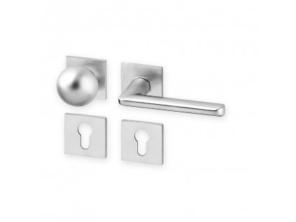 Dveřní kování BARRA EXCLUSIVE R HR broušený chrom KK kl.+koule