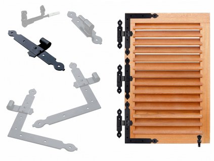 Závěs ozdobný rovný černý lak3