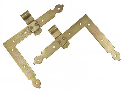 Závěs ozdobný rohový žlutý zinek (sada 2ks) 12240 1