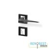 Dveřní kování RONAN R HR černý lak/efekt nerez KK