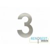 Číslice "3" fasádní 150mm NEREZ