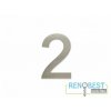 Číslice "2" fasádní 100mm samolepící NEREZ