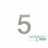 Číslice "5" fasádní 100mm samolepící NEREZ