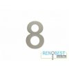 Číslice "8" fasádní 100mm samolepící NEREZ