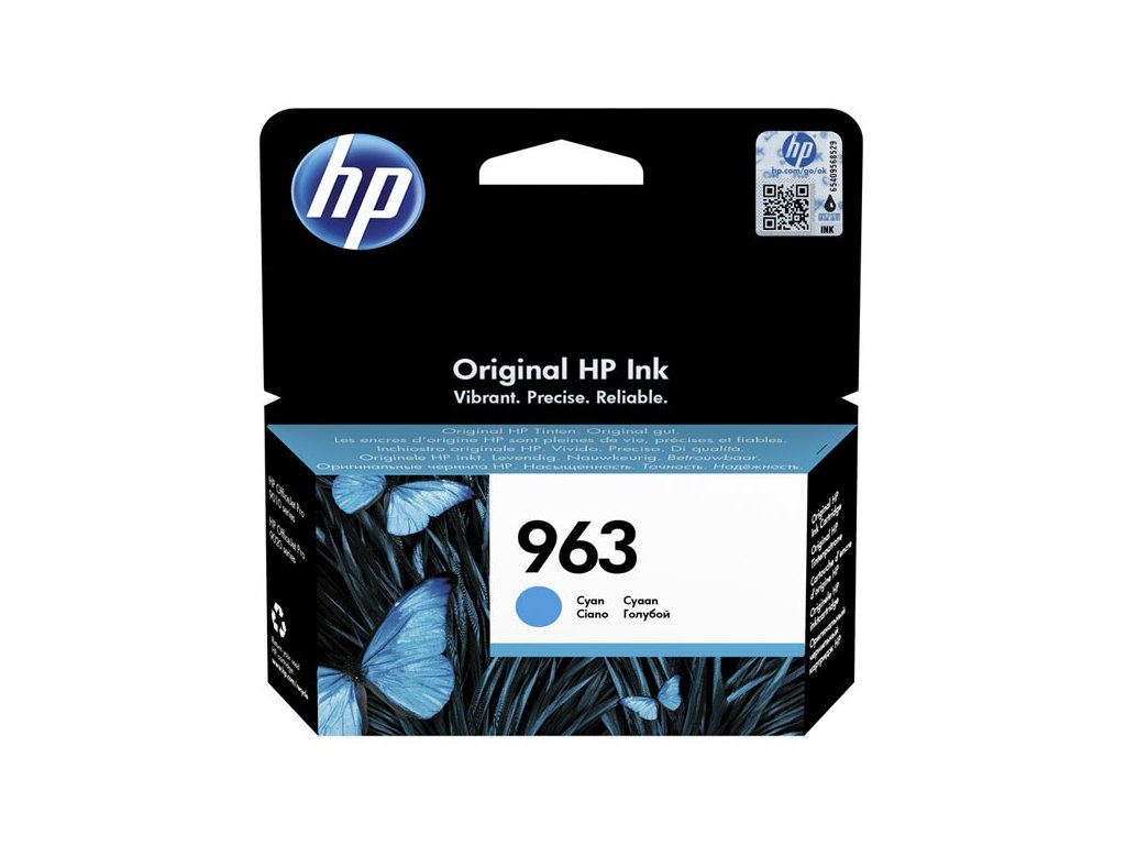 HP originál ink 3JA23AE#301, HP 963, cyan, blister, 700str., 10.77ml, DOPREDAJ