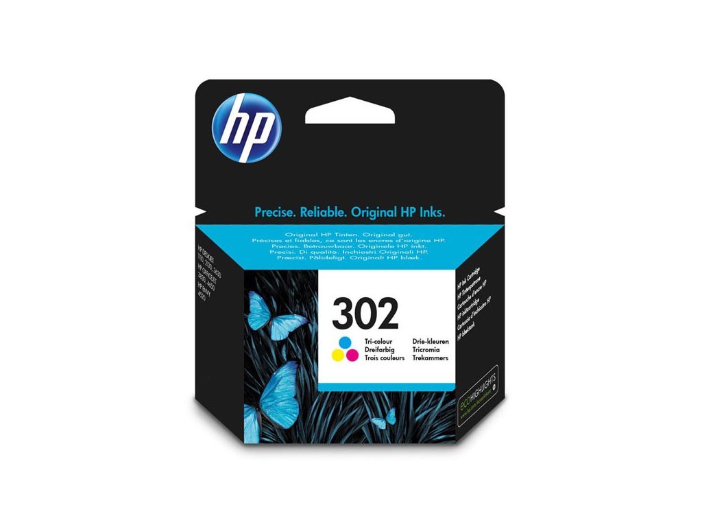 HP originál ink F6U65AE, HP 302, color, blister, 165/165/165str., 4ml