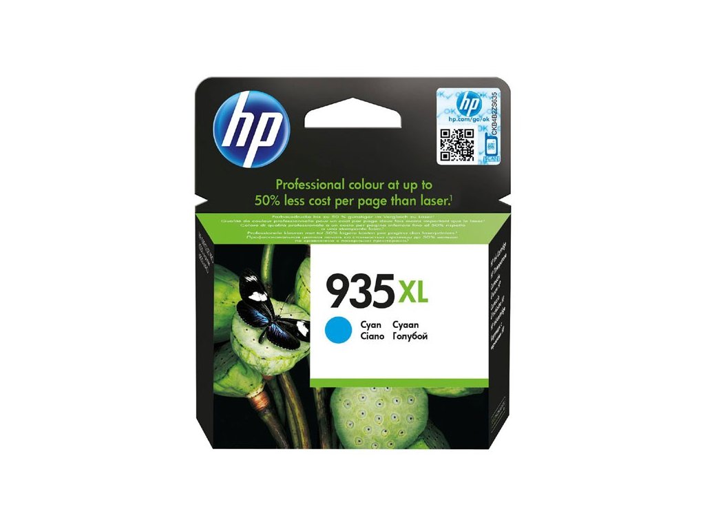 HP originál ink C2P24AE, HP 935XL, cyan, blister, 825str., 9,5ml, HP Officejet 6812,6815,Officejet Pro 6230,6830,6835