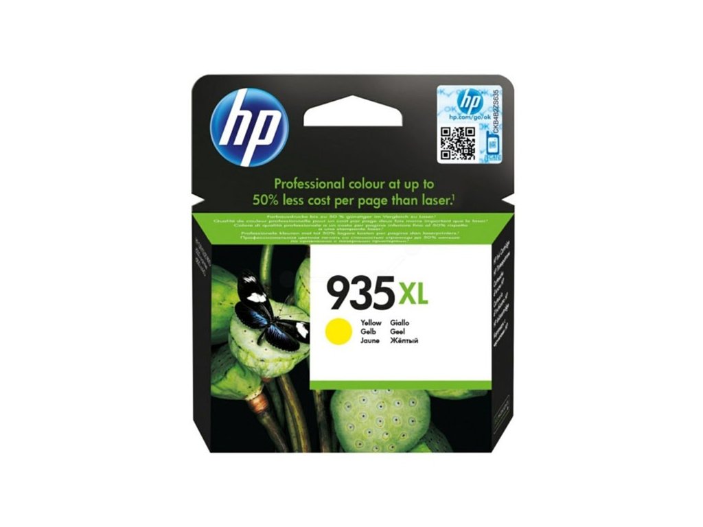 HP originál ink C2P26AE, HP 935XL, yellow, blister, 825str., 9,5ml, HP Officejet 6812,6815,Officejet Pro 6230,6830,6835