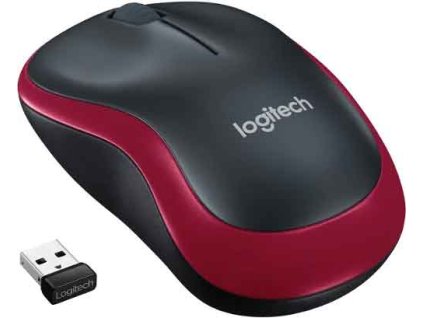 Logitech Wireless Mouse M185 červená