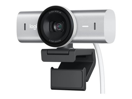 Logitech MX Brio 4K Ultra HD Webcam, Pale Grey