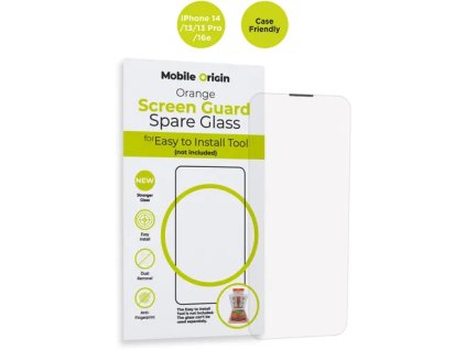 Mobile Origin Orange Screen Guard Spare Glass iPhone 16e 14 13 Pro 13
