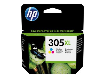 HP originál ink 3YM63AE#301, HP 305XL, Tri-colour, 200str., HP 305XL, High yield, HP DeskJet 2300, 2710, 2720, Plus 4100