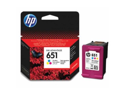 HP originál ink C2P11AE, HP 651, tri-colour, 300str.