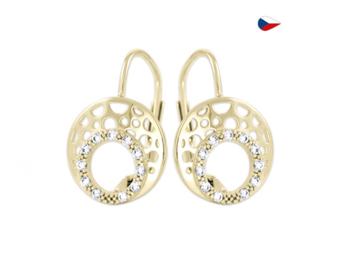 Zlaté visací náušnice žluté zlato