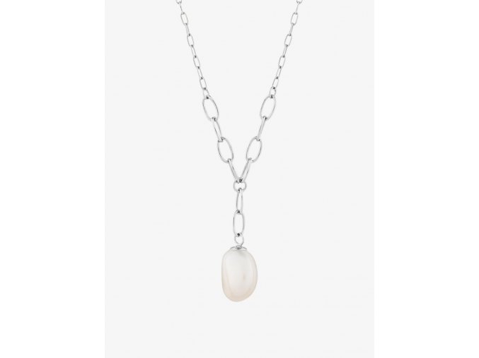 6792 stribrny nahrdelnik pearl heart s ricni perlou preciosa