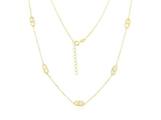 Zlatý náhrdelník s perletí motivu MS