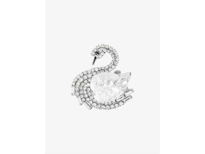 Brož Glam Swan, labuť s českým křišťálem Preciosa