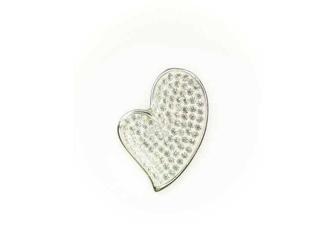 Stříbrný přívěšek srdce se Swarovski krystaly