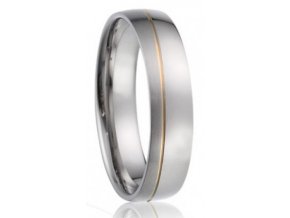 Ocelový snubní dámský prsten