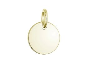 Pozlacený stříbrný přívěsek placička 10 mm