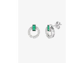 7351 5 stribrne nausnice sublime s kubickou zirkonii preciosa emerald