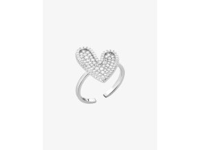 Stříbrný prsten Pure Love, srdce s kubickou zirkonií Preciosa