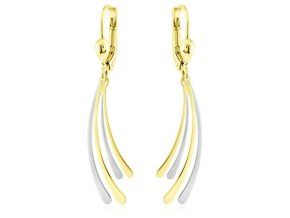 Zlaté dámské náušnice bicolor