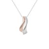Stříbrný přívěšek s rosegold zdobením
