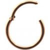 Ocelový kroužek zlacený Rose gold 10 mm