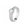 2061 stribrny prsten soliter bily opal velikost prstenu 62