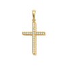 Zlatý přívěšek Křížek 3D s kamínky