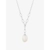 6792 stribrny nahrdelnik pearl heart s ricni perlou preciosa