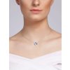 Stříbrný náhrdelník Optica s českým křišťálem Preciosa, sv. safír