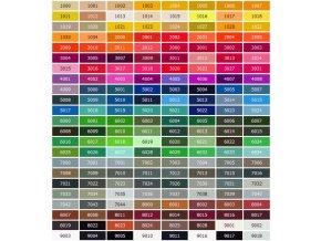 vzorniky barev ral