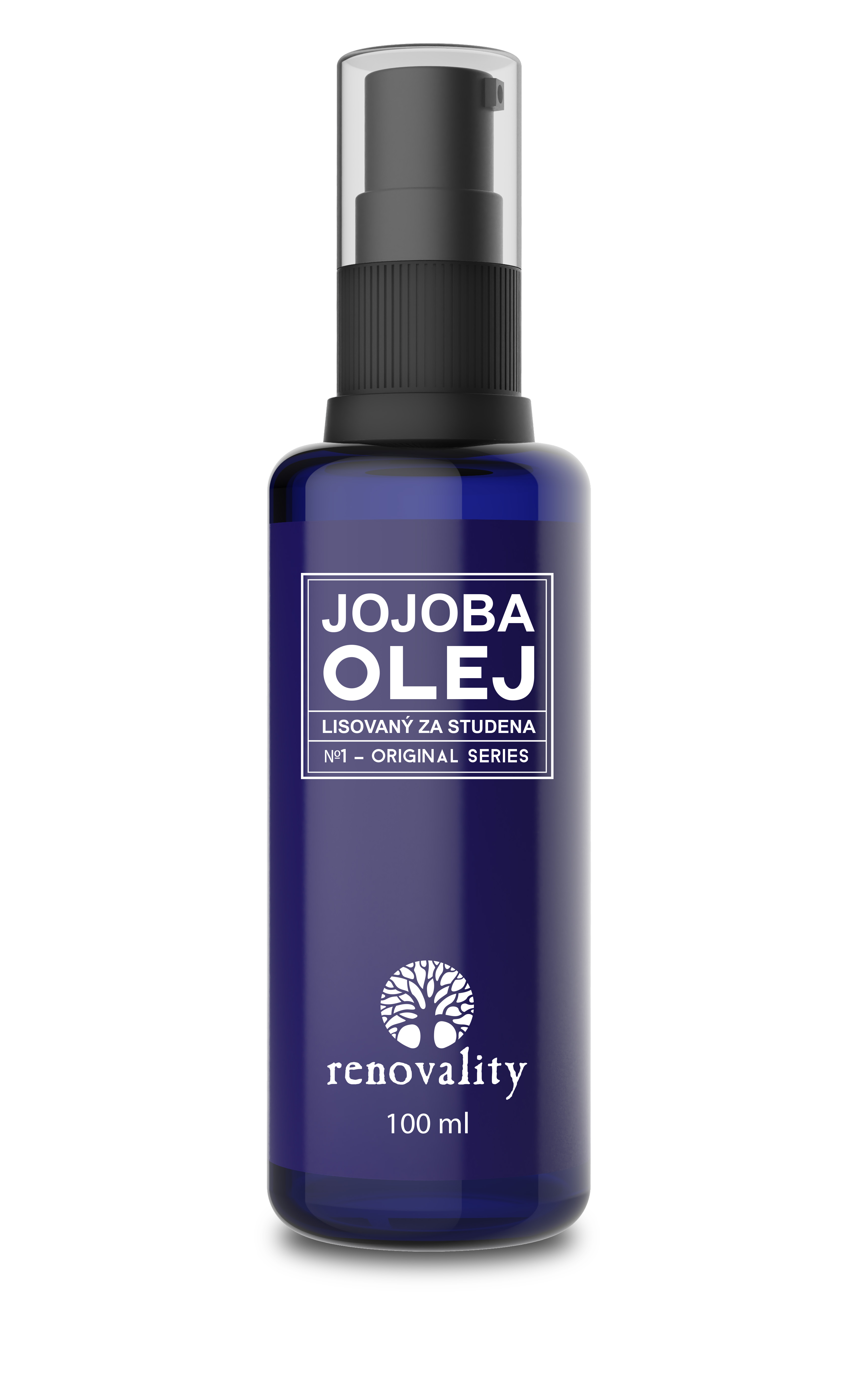 Renovality Jojobový olej 100 ml lisovaný za studena s pumpičkou